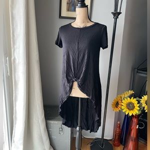 NWT    FOrEVEr21 Knit Top/ Hi-Lo Maxi Shirt Black
